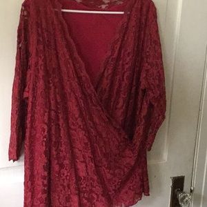 Red lace top